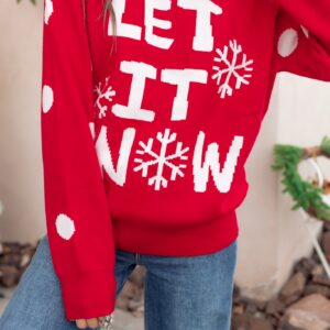 Red Let It Snow Holiday Sweater